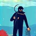 Icon of a clean-up diver removing trash